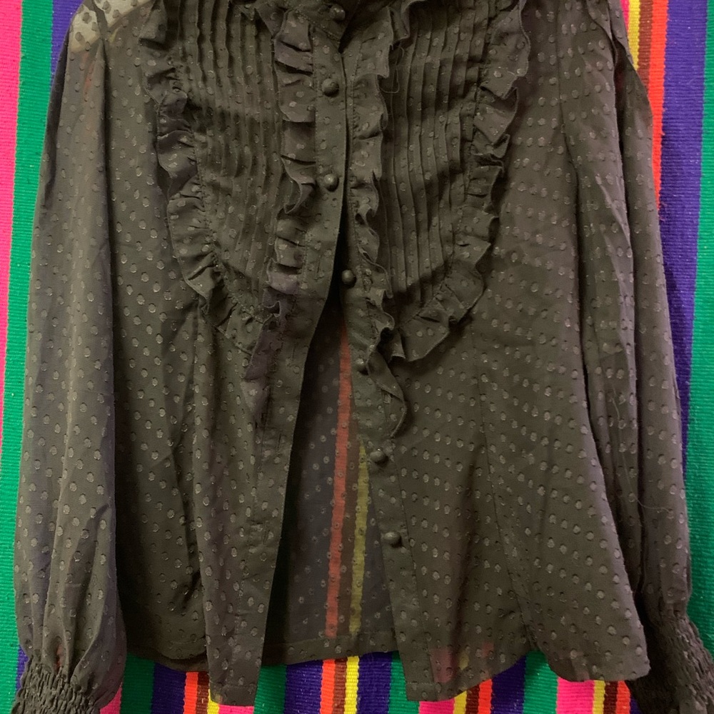 PEPPE‎ PELUSO Brown Snap Women's Blouse top Size M